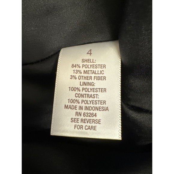 Luxe by Carmen Marc Valvo Blue and Black Cocktail Dress Size 4 - Picture 7 of 8